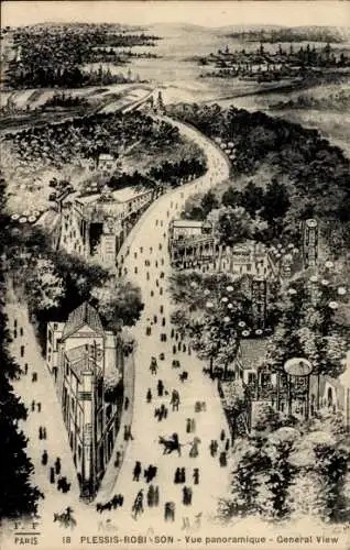 Ak Le Plessis Robinson Hauts de Seine, allgemeine Ansicht