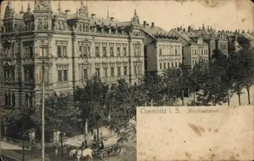 Ak Chemnitz in Sachsen, Reichsstraße