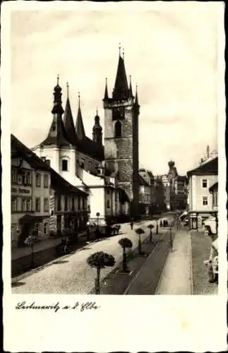 Ak Litoměřice Leitmeritz Region Aussig, Kirche