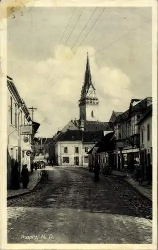 Ak Hustopeče Auspitz Südmähren, Ortsansicht mit Kirche