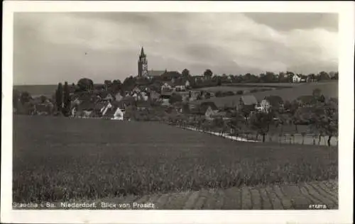 Ak Staucha Stauchitz Sachsen, Niederdorf, Blick von Prositz