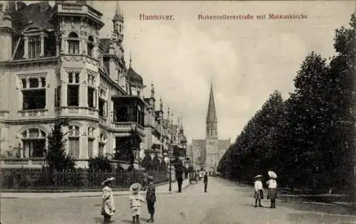 Ak Hannover in Niedersachsen, Hohenzollernstraße, Markuskirche
