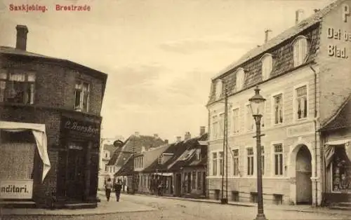 Ak Saxkjøbing Sakskøbing Dänemark, Brestræde, Konditorei