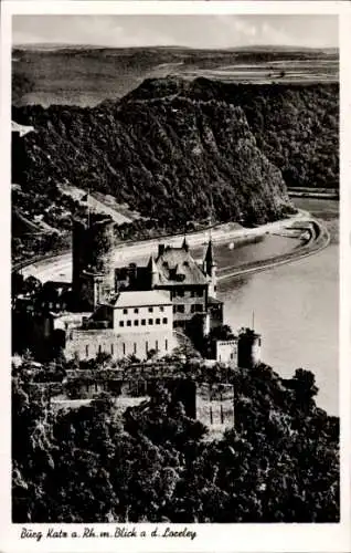 Ak St. Goarshausen am Rhein, Burg Katz