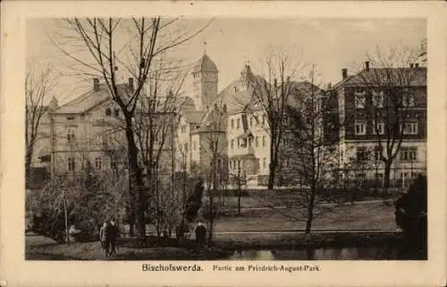 Ak Bischofswerda im Kreis Bautzen, Partie am Friedrich August Park