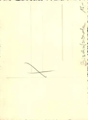 Foto Ak Bischofswerda in Sachsen, Platz, Springbrunnen, Menschen