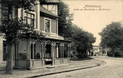Ak Ahrensburg in Holstein, Marktplatz und Marktstraße