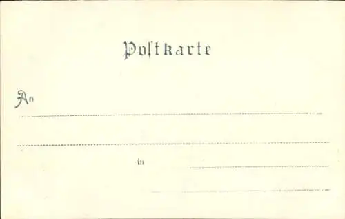Litho München, Stadtansicht, Münchner Kindl