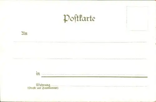 Litho Ilmenau in Thüringen, Ortsansicht, Spaziergänger
