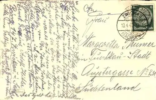 Ak Zwickau, Blick auf die Stadt