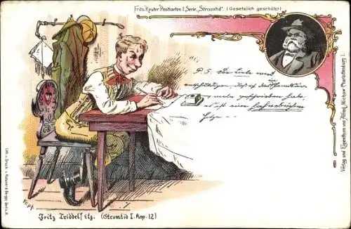 Litho Fritz Triddelfitz, Fritz Reuter, Ut mine Stromtid