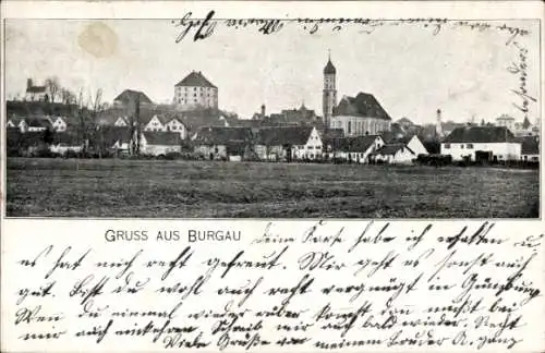 Ak Burgau in Schwaben, Gesamtansicht