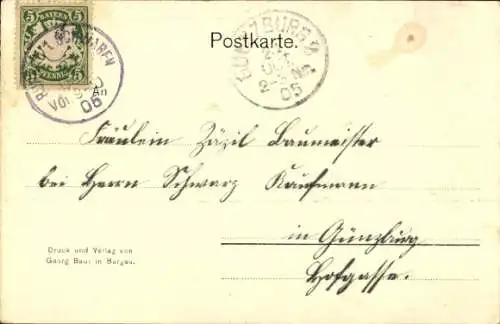 Ak Burgau in Schwaben, Gesamtansicht