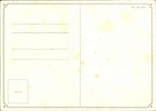 Ak Seemann mit Blumenstrauß, Matrose, Kriegsschiff