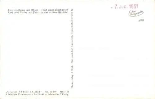 Ak Assmannshausen Rüdesheim am Rhein, Fliegeraufnahme