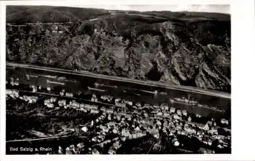 Ak Bad Salzig Boppard am Rhein, Fliegeraufnahme