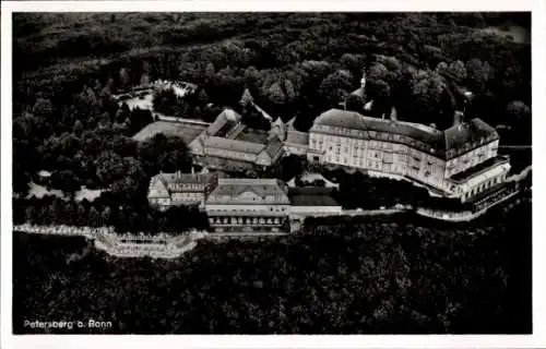 Ak Königswinter am Rhein, Petersberg, Fliegeraufnahme