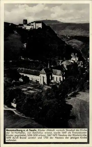 Ak Hammelburg in Unterfranken Bayern, Kloster Altstadt, Fliegeraufnahme