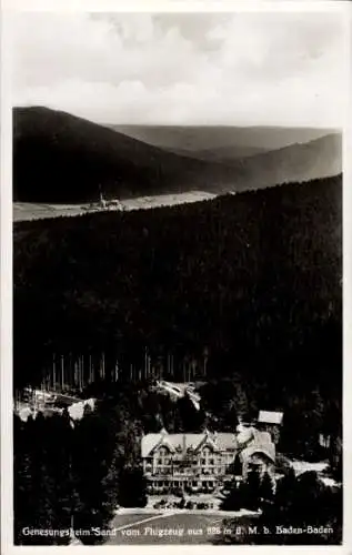 Ak Sand Bühl in Baden, Kurhaus Sand, Fliegeraufnahme