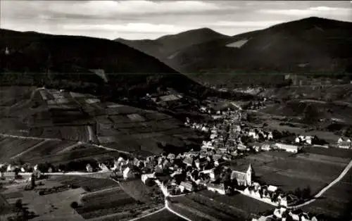 Ak Burrweiler in der Pfalz, Fliegeraufnahme