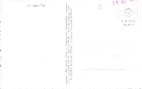 Ak Uhingen an der Fils, Fliegeraufnahme