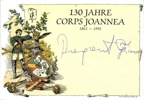 Studentika Ak Graz, Akad. Corps Joannea, Leonhardstraße 32, 130 Jahre 1861-1991, Wappen