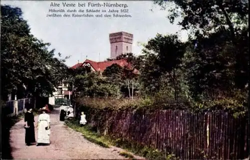 Ak Fürth in Mittelfranken Bayern, alte Veste
