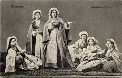 Ak Kaukasus Russland, Frauen in Tracht