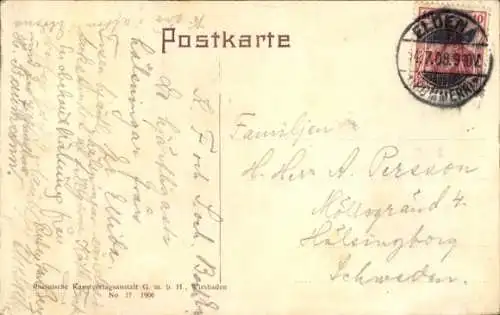 Ak Hansestadt Greifswald, Stadtgraben und Gymnasium