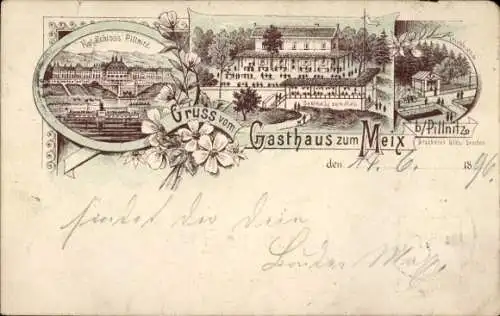 Litho Dresden Pillnitz, Gasthaus zum Meix