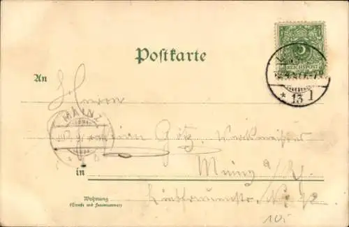 Litho Leipzig, Gesamtansicht, Kaserne, Ulanen-Regiment