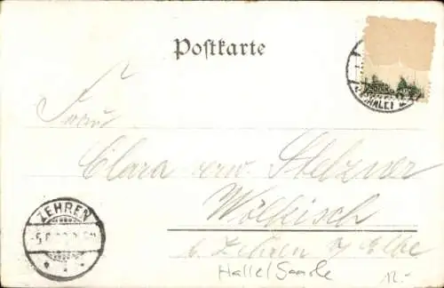 Passepartout Litho Halle an der Saale, Solbad Wittekind, Kurhaus