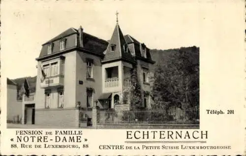 Ak Echternach Luxemburg, Familienpension Notre Dame