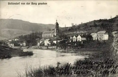 Ak Bollendorf Rheinland Pfalz, Pfarrkirche Sankt Michael, Blick von der Burg