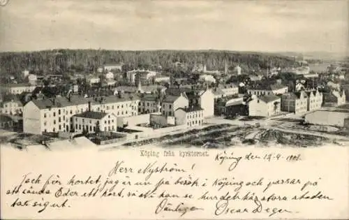 Ak Köping Schweden, Gesamtansicht