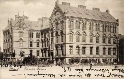 Ak Malmö Schweden, Technische Schule