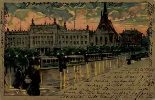 Litho Leipzig, Universität und Paulinerkirche