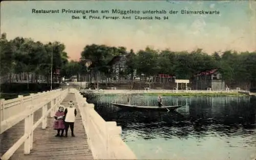 Ak Berlin Köpenick, Müggelsee, Restaurant Prinzengarten