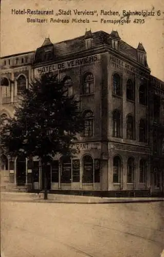Ak Aachen in Nordrhein Westfalen, Hotel-Restaurant Stadt Verviers