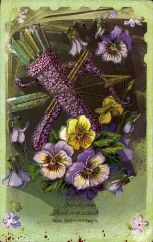 Ak Glückwunsch Geburtstag, Blumen