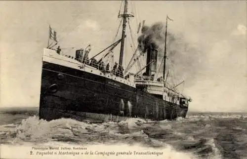 Ak Dampfer Martinique, French Line, CGT