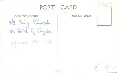 Ak Schiff SS King Edward, Dampfer