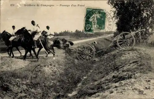 CPA Artillerie de Campagne, Passage d'un Fosse