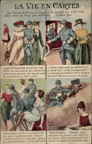 CPA La Vie en Cartes, Carte de Circulation, Carte d'Amour