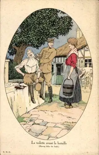 CPA La Toilette avant la bataille