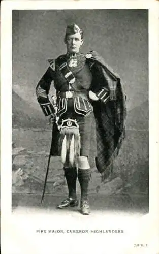 PC Pipe Major, Cameron Highlanders