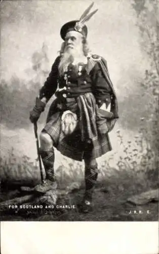 Ak Schottischer Soldat in Uniform, Schottische Tracht