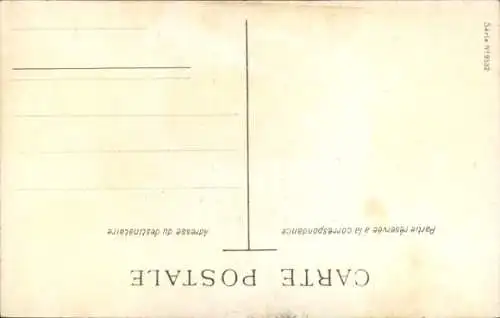 Künstler Ak Rauchender Soldat, Trick, Uniform am Stock gehängt