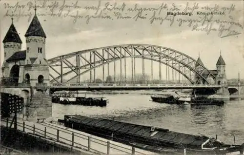 Ak Magdeburg an der Elbe, Königsbrücke