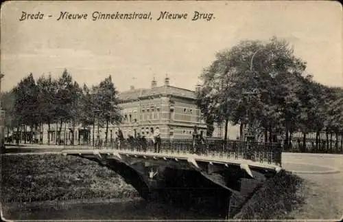 Ak Breda Nordbrabant Niederlande, Nieuwe Ginnekenstraat, Nieuwe Brug